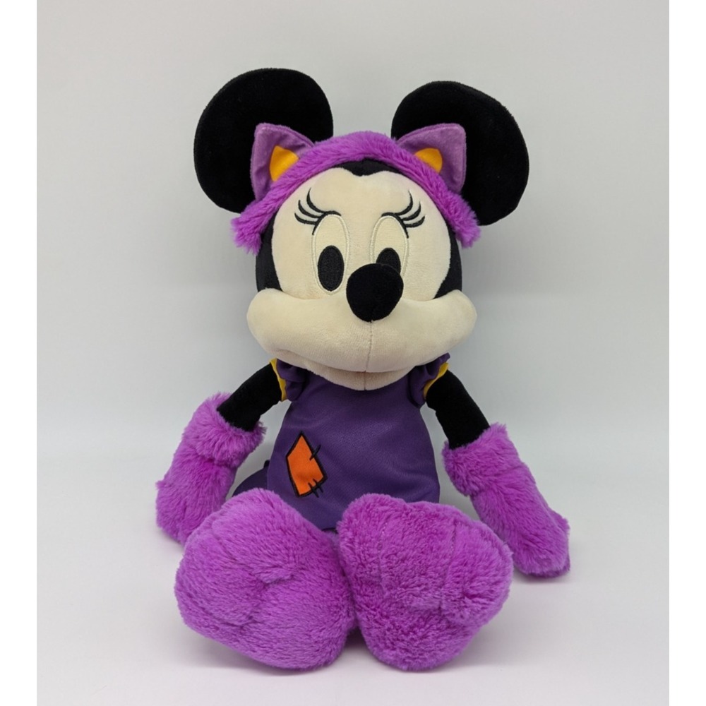Disney‎ Parks Minnie Mouse Cat Costume Halloween Plush 15" Stuffed Animal Toy